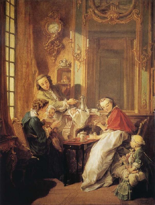 Francois Boucher The Breakfast oil painting image